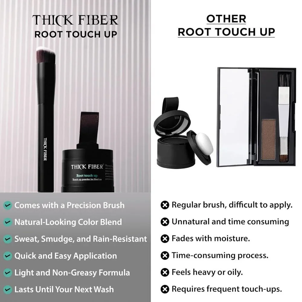Root Touch Up Powder Hair Concealer Set Dark Brown Waterproof Sweatproof